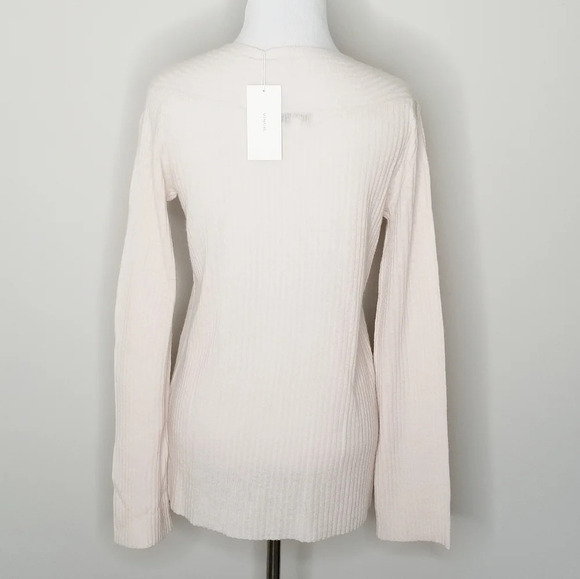 NWT Vince Ribbed Wool/Cashmere V-Neck Sweater S - Picture 3 of 8